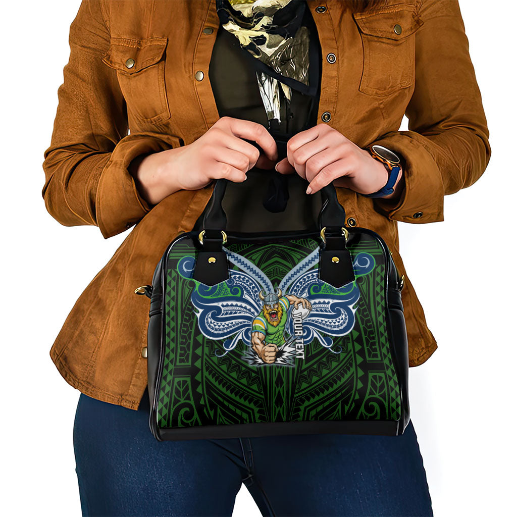 Custom Canberra Raiders Shoulder Handbag Viking Warrior Polynesia Islander Rugby Mascot