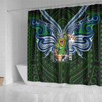 Custom Canberra Raiders Shower Curtain Viking Warrior Polynesia Islander Rugby Mascot