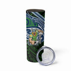 Custom Canberra Raiders Skinny Tumbler Viking Warrior Polynesia Islander Rugby Mascot