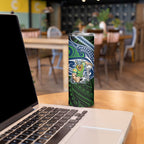 Custom Canberra Raiders Skinny Tumbler Viking Warrior Polynesia Islander Rugby Mascot