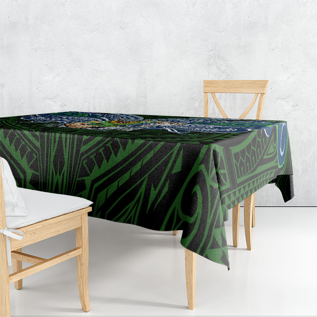 Custom Canberra Raiders Tablecloth Viking Warrior Polynesia Islander Rugby Mascot