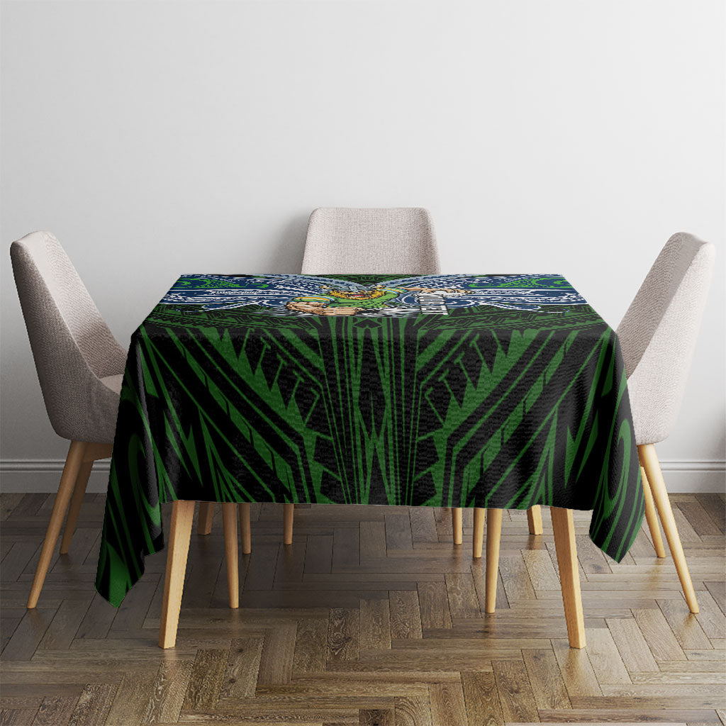 Custom Canberra Raiders Tablecloth Viking Warrior Polynesia Islander Rugby Mascot