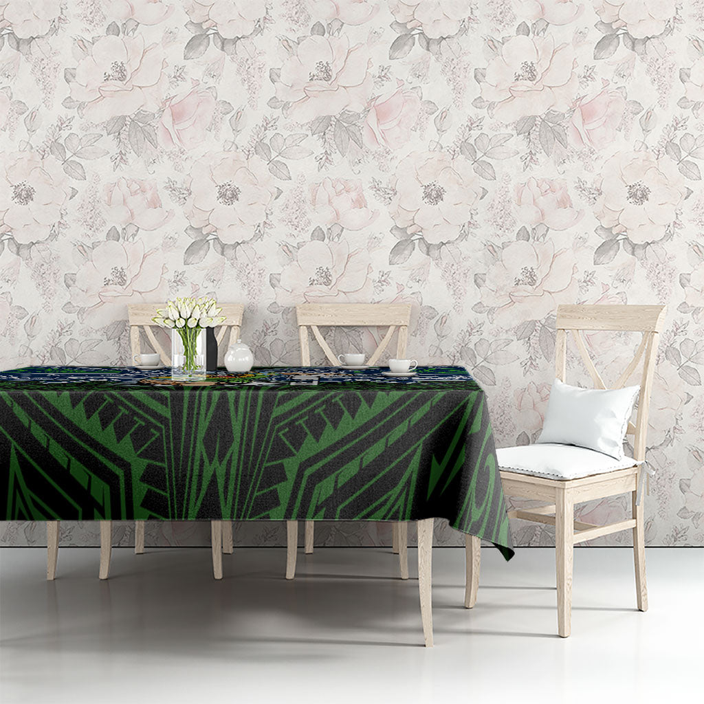 Custom Canberra Raiders Tablecloth Viking Warrior Polynesia Islander Rugby Mascot