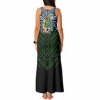 Custom Canberra Raiders Tank Maxi Dress Viking Warrior Polynesia Islander Rugby Mascot