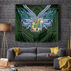 Custom Canberra Raiders Tapestry Viking Warrior Polynesia Islander Rugby Mascot