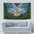 Custom Canberra Raiders Tapestry Viking Warrior Polynesia Islander Rugby Mascot