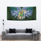 Custom Canberra Raiders Tapestry Viking Warrior Polynesia Islander Rugby Mascot
