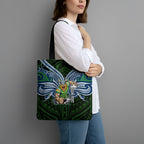 Custom Canberra Raiders Tote Bag Viking Warrior Polynesia Islander Rugby Mascot