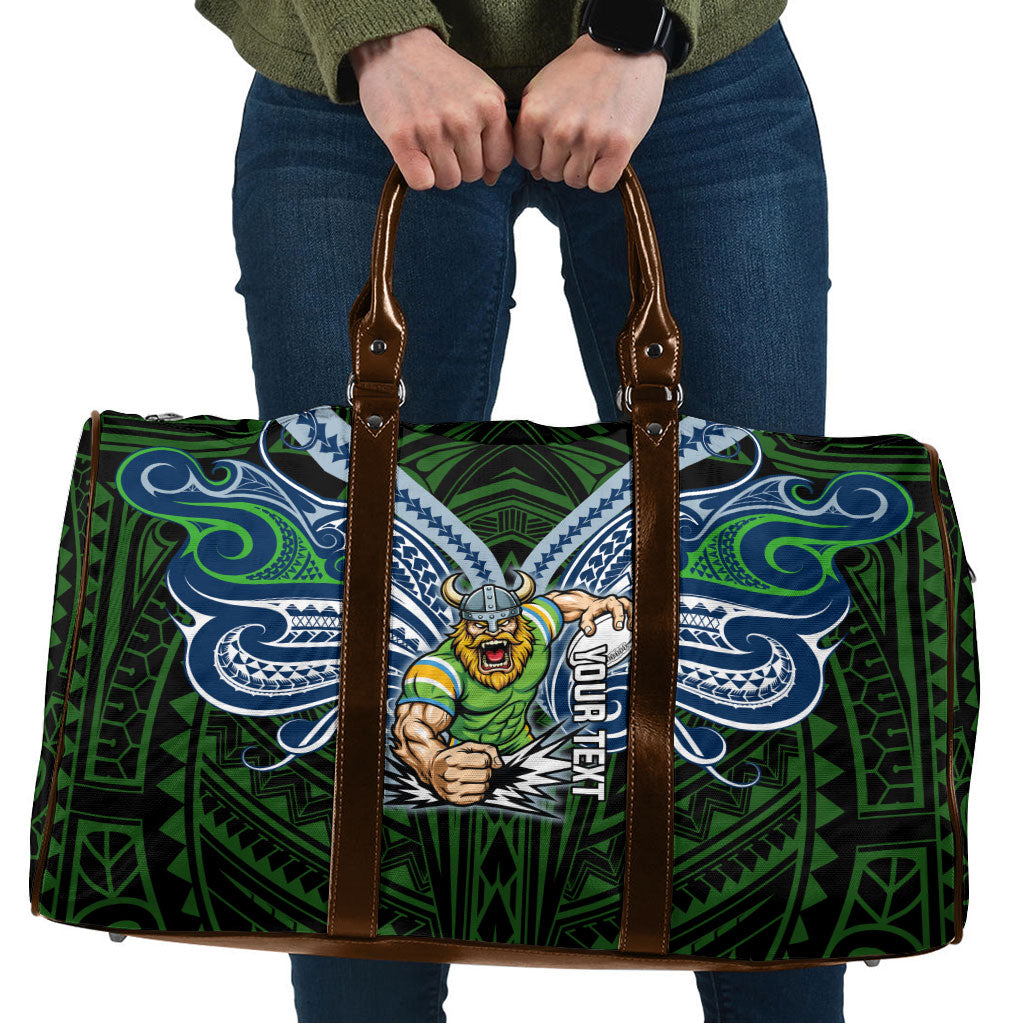 Custom Canberra Raiders Travel Bag Viking Warrior Polynesia Islander Rugby Mascot