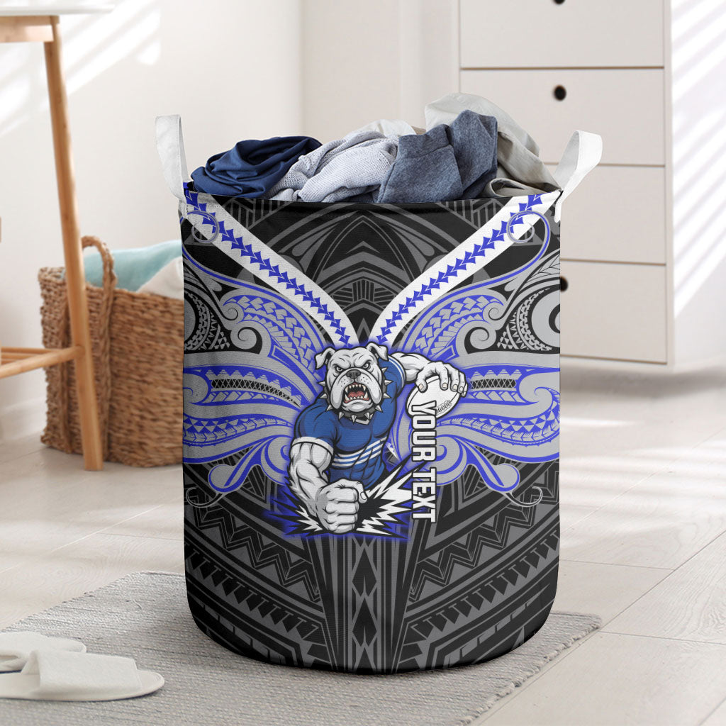 Custom Canterbury-Bankstown Bulldogs Laundry Basket Bulldog Warrior Polynesia Islander Rugby Mascot