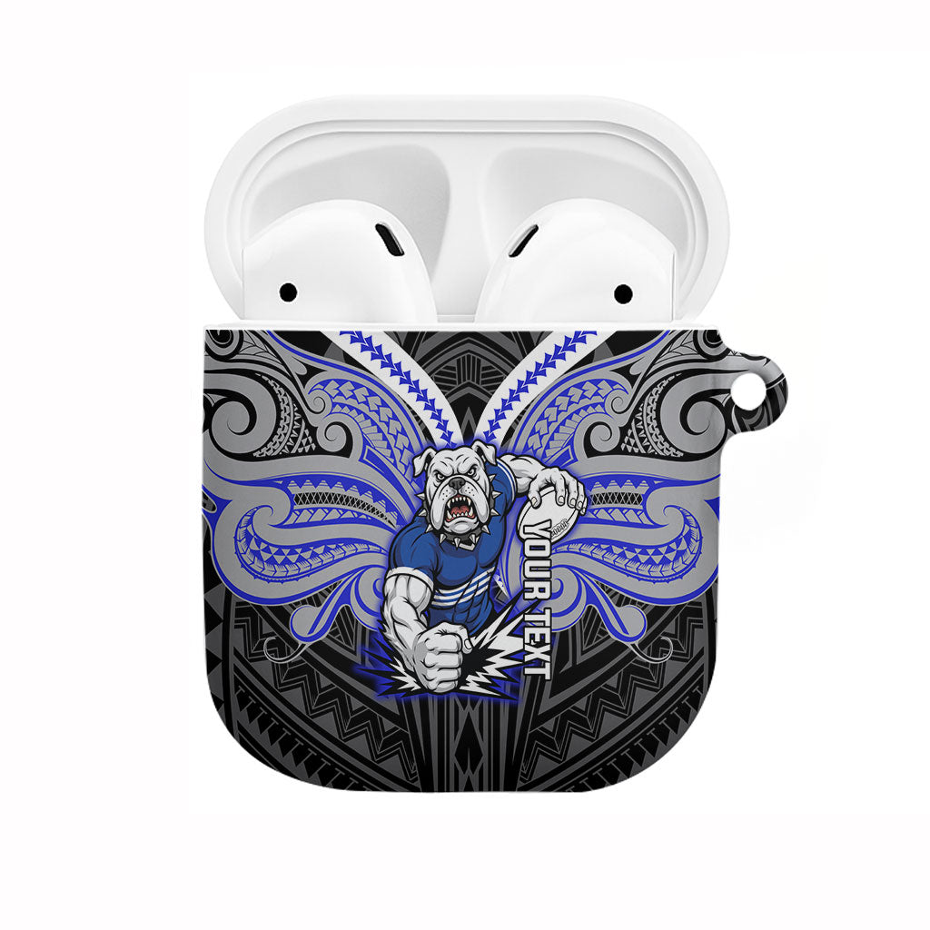 Custom Canterbury-Bankstown Bulldogs AirPods Case Bulldog Warrior Polynesia Islander Rugby Mascot