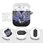 Custom Canterbury-Bankstown Bulldogs AirPods Case Bulldog Warrior Polynesia Islander Rugby Mascot