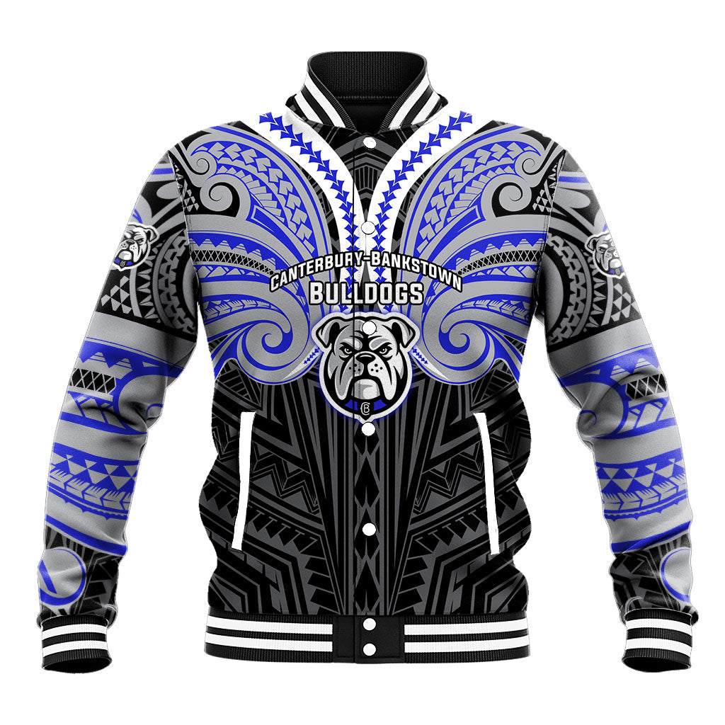 Custom Canterbury-Bankstown Bulldogs Baseball Jacket Bulldog Warrior Polynesia Islander Rugby Mascot