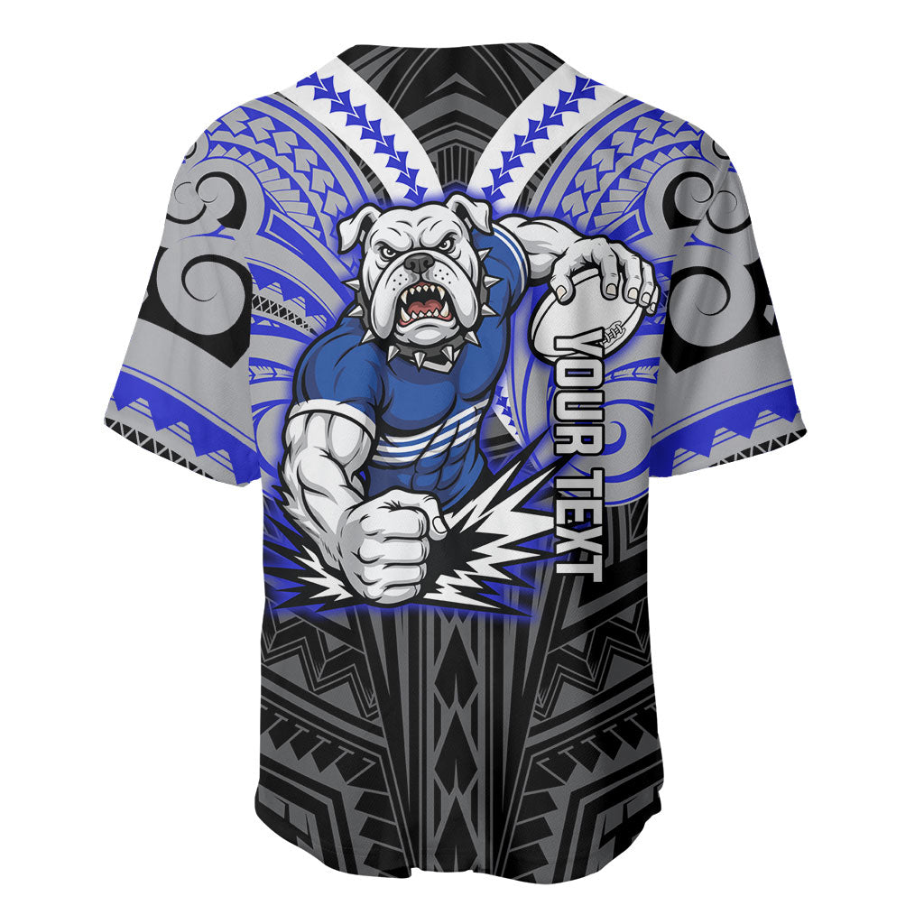 Custom Canterbury-Bankstown Bulldogs Baseball Jersey Bulldog Warrior Polynesia Islander Rugby Mascot