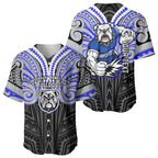 Custom Canterbury-Bankstown Bulldogs Baseball Jersey Bulldog Warrior Polynesia Islander Rugby Mascot