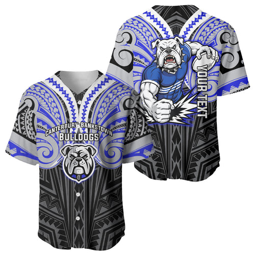 Custom Canterbury-Bankstown Bulldogs Baseball Jersey Bulldog Warrior Polynesia Islander Rugby Mascot