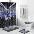 Custom Canterbury-Bankstown Bulldogs Bathroom Set Bulldog Warrior Polynesia Islander Rugby Mascot