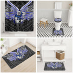 Custom Canterbury-Bankstown Bulldogs Bathroom Set Bulldog Warrior Polynesia Islander Rugby Mascot