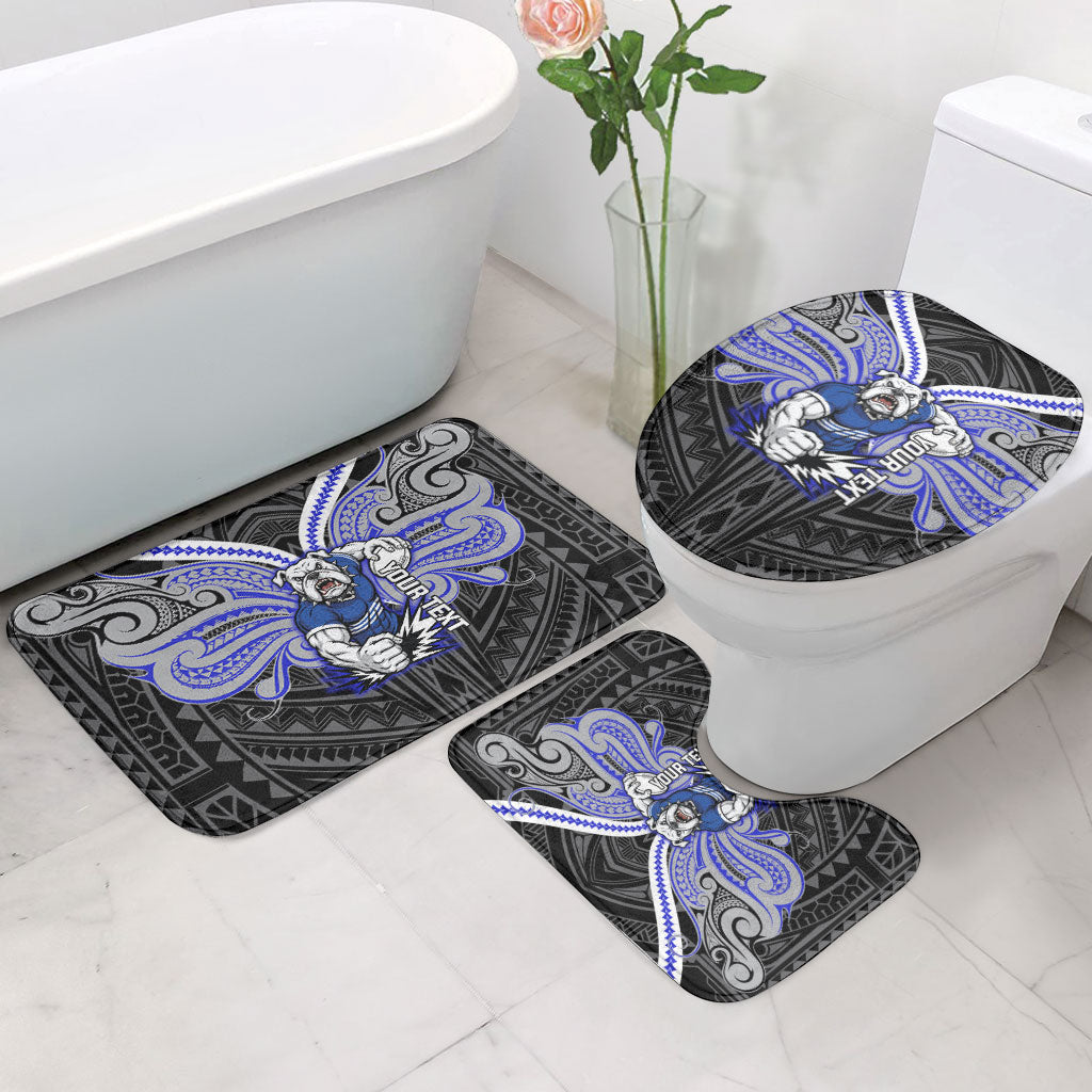 Custom Canterbury-Bankstown Bulldogs Bathroom Set Bulldog Warrior Polynesia Islander Rugby Mascot
