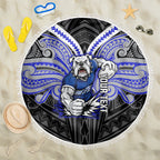Custom Canterbury-Bankstown Bulldogs Beach Blanket Bulldog Warrior Polynesia Islander Rugby Mascot