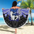 Custom Canterbury-Bankstown Bulldogs Beach Blanket Bulldog Warrior Polynesia Islander Rugby Mascot
