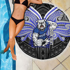 Custom Canterbury-Bankstown Bulldogs Beach Blanket Bulldog Warrior Polynesia Islander Rugby Mascot