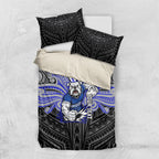 Custom Canterbury-Bankstown Bulldogs Bedding Set Bulldog Warrior Polynesia Islander Rugby Mascot