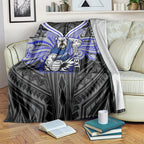 Custom Canterbury-Bankstown Bulldogs Blanket Bulldog Warrior Polynesia Islander Rugby Mascot