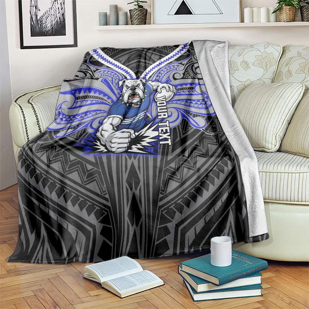 Custom Canterbury-Bankstown Bulldogs Blanket Bulldog Warrior Polynesia Islander Rugby Mascot