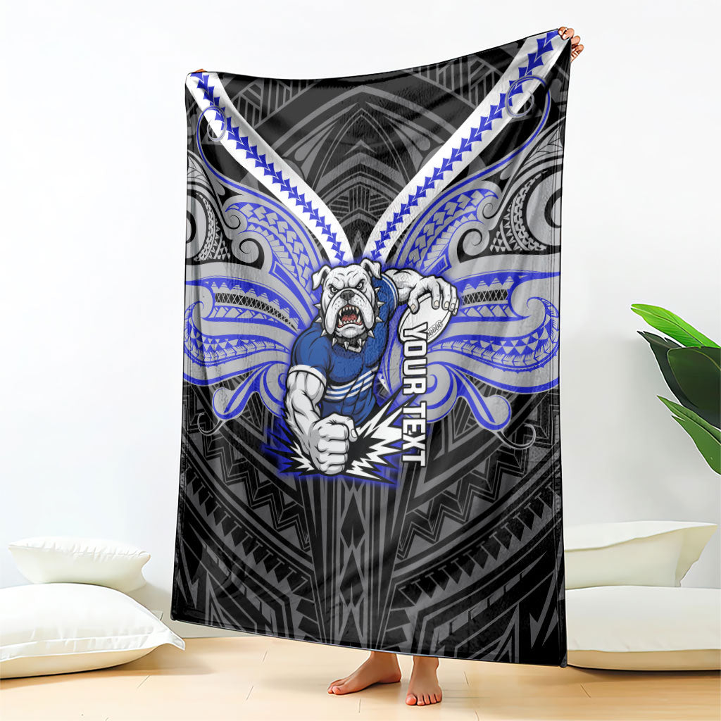 Custom Canterbury-Bankstown Bulldogs Blanket Bulldog Warrior Polynesia Islander Rugby Mascot