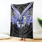 Custom Canterbury-Bankstown Bulldogs Blanket Bulldog Warrior Polynesia Islander Rugby Mascot