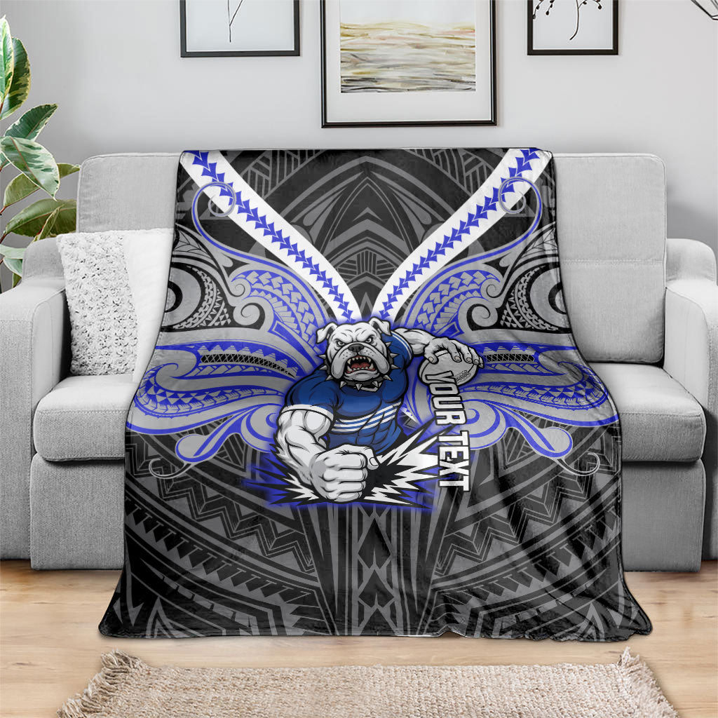 Custom Canterbury-Bankstown Bulldogs Blanket Bulldog Warrior Polynesia Islander Rugby Mascot