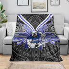 Custom Canterbury-Bankstown Bulldogs Blanket Bulldog Warrior Polynesia Islander Rugby Mascot