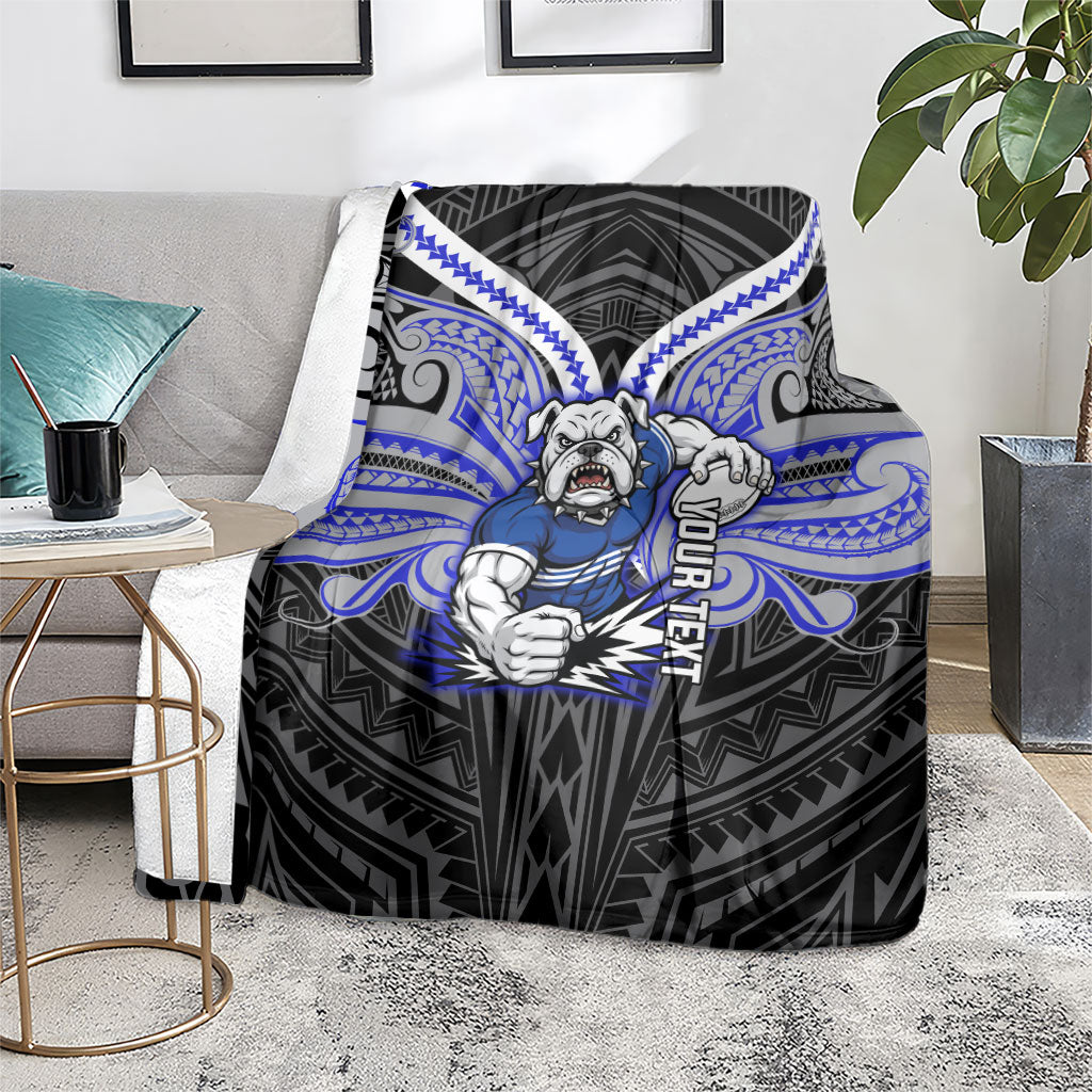 Custom Canterbury-Bankstown Bulldogs Blanket Bulldog Warrior Polynesia Islander Rugby Mascot