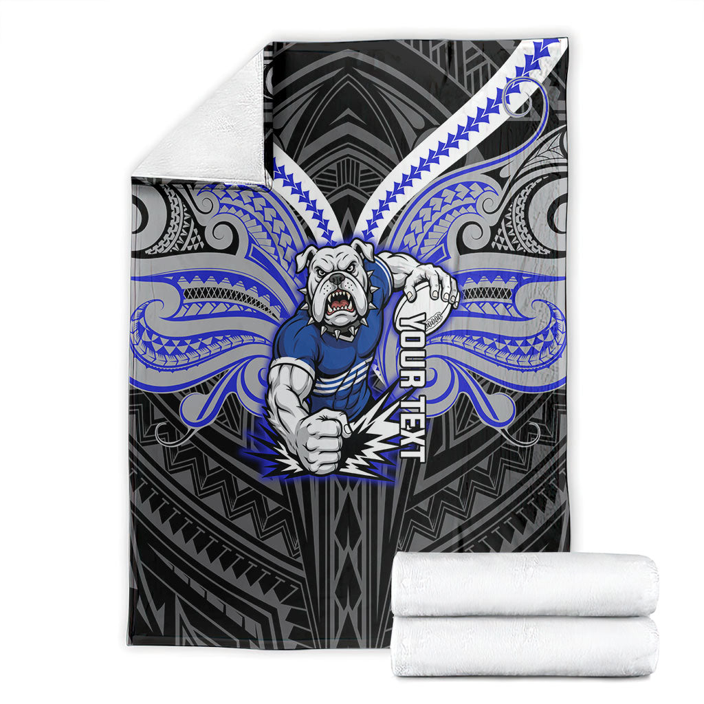 Custom Canterbury-Bankstown Bulldogs Blanket Bulldog Warrior Polynesia Islander Rugby Mascot