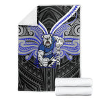 Custom Canterbury-Bankstown Bulldogs Blanket Bulldog Warrior Polynesia Islander Rugby Mascot