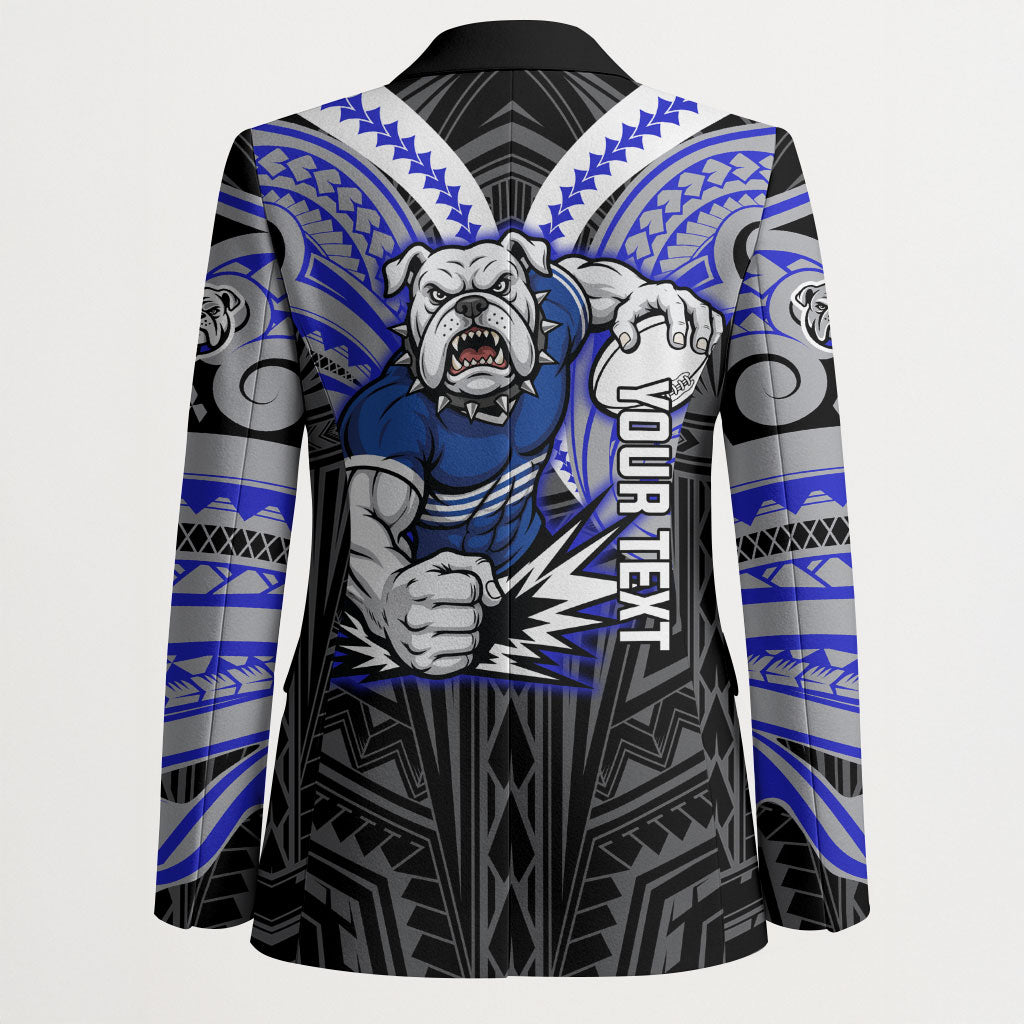 Custom Canterbury-Bankstown Bulldogs Blazer Bulldog Warrior Polynesia Islander Rugby Mascot