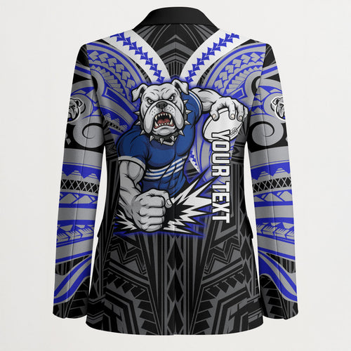 Custom Canterbury-Bankstown Bulldogs Blazer Bulldog Warrior Polynesia Islander Rugby Mascot