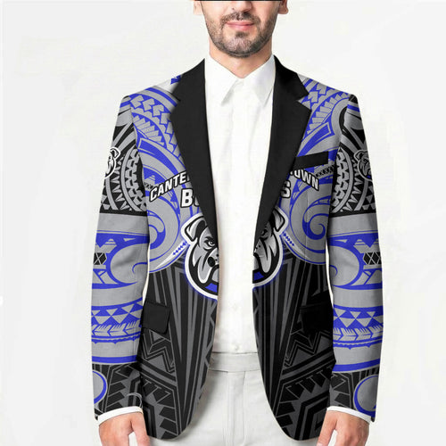 Custom Canterbury-Bankstown Bulldogs Blazer Bulldog Warrior Polynesia Islander Rugby Mascot