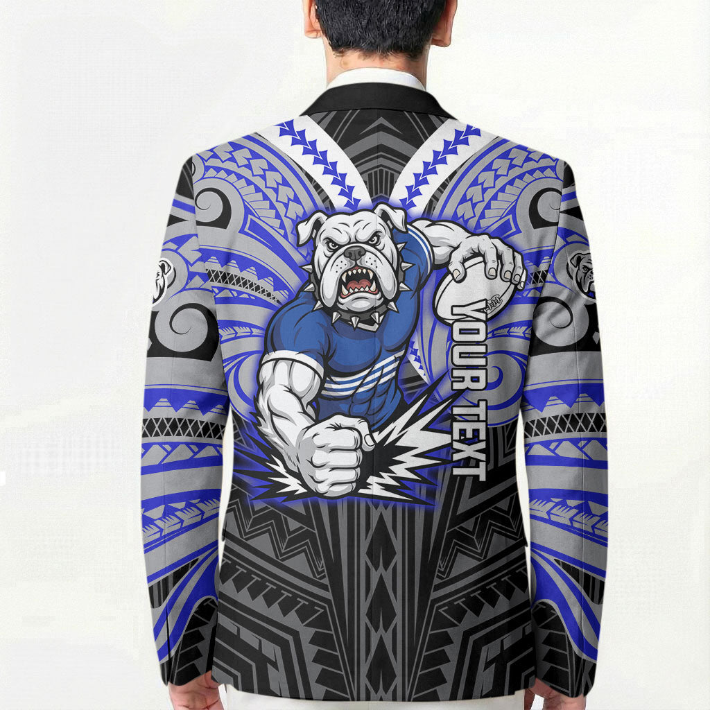 Custom Canterbury-Bankstown Bulldogs Blazer Bulldog Warrior Polynesia Islander Rugby Mascot