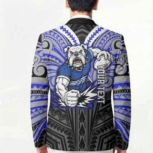 Custom Canterbury-Bankstown Bulldogs Blazer Bulldog Warrior Polynesia Islander Rugby Mascot