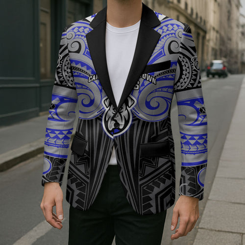 Custom Canterbury-Bankstown Bulldogs Blazer Bulldog Warrior Polynesia Islander Rugby Mascot