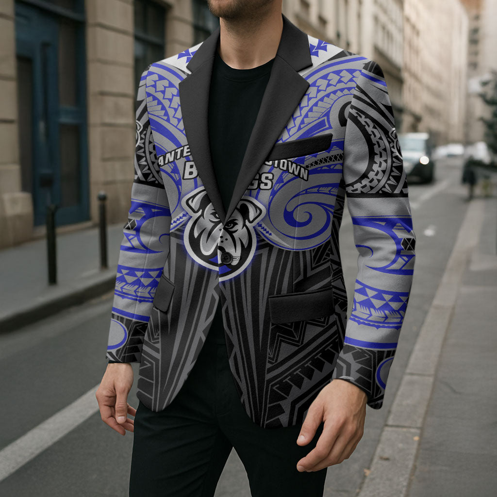 Custom Canterbury-Bankstown Bulldogs Blazer Bulldog Warrior Polynesia Islander Rugby Mascot