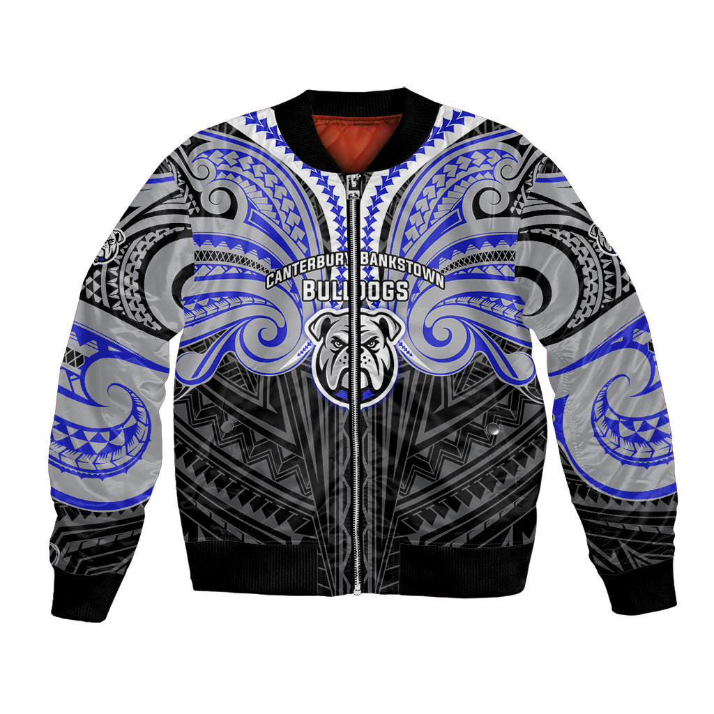 Custom Canterbury-Bankstown Bulldogs Bomber Jacket Bulldog Warrior Polynesia Islander Rugby Mascot