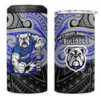 Custom Canterbury-Bankstown Bulldogs 4 in 1 Can Cooler Tumbler Bulldog Warrior Polynesia Islander Rugby Mascot