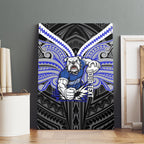 Custom Canterbury-Bankstown Bulldogs Canvas Wall Art Bulldog Warrior Polynesia Islander Rugby Mascot