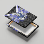 Custom Canterbury-Bankstown Bulldogs Canvas Wall Art Bulldog Warrior Polynesia Islander Rugby Mascot