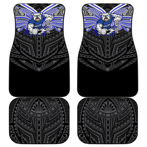 Custom Canterbury-Bankstown Bulldogs Car Mats Bulldog Warrior Polynesia Islander Rugby Mascot
