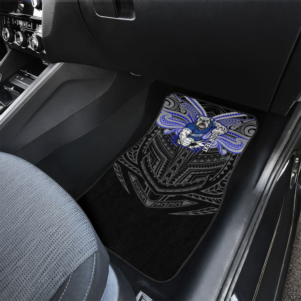Custom Canterbury-Bankstown Bulldogs Car Mats Bulldog Warrior Polynesia Islander Rugby Mascot
