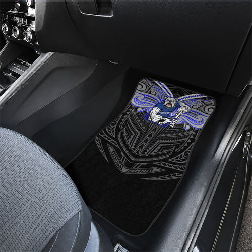 Custom Canterbury-Bankstown Bulldogs Car Mats Bulldog Warrior Polynesia Islander Rugby Mascot